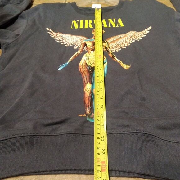 Rare Nirvana In Utero Angel Gray Black Crewneck Sweatshirt Size XL 1993 - Picture 6 of 8